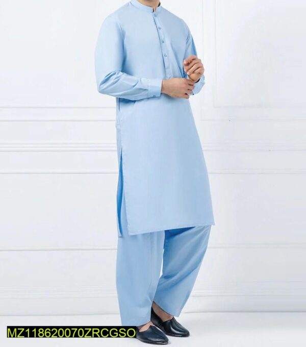 Men’s Unstitched Cotton Plain Suit